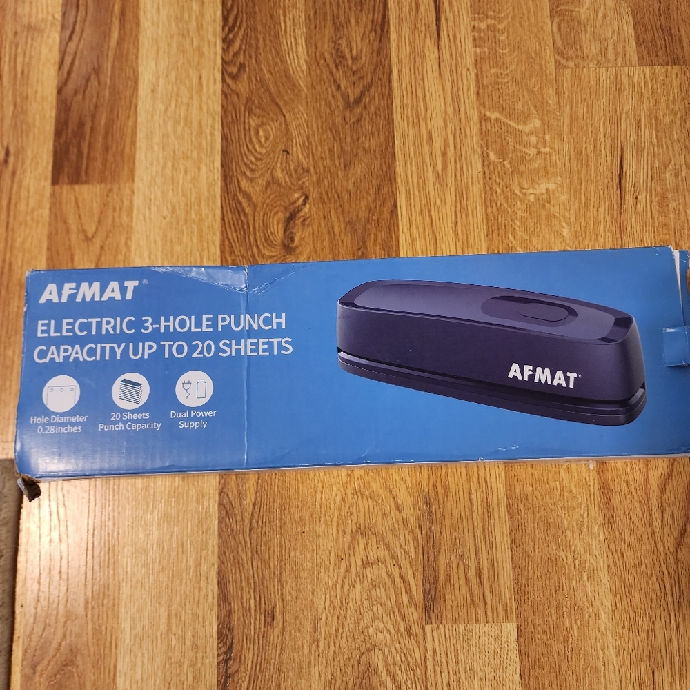 3 Hole Punch,  Electric Three Hole Punch Heavy Duty, 20-Sheet Punch Capacity, AC